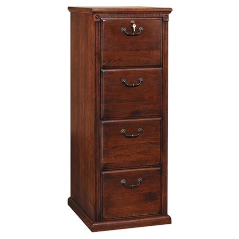 Martin Furniture Huntington Club Office File Cabinet - Vertical - 4 Drawer - Vibrant Cherry ...