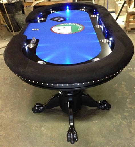 Custom poker tables blackjack craps tables chairs & ceramic poker chips ...