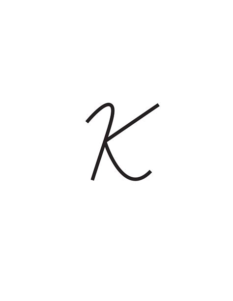 Free Cursive Letters Printable: Capital K