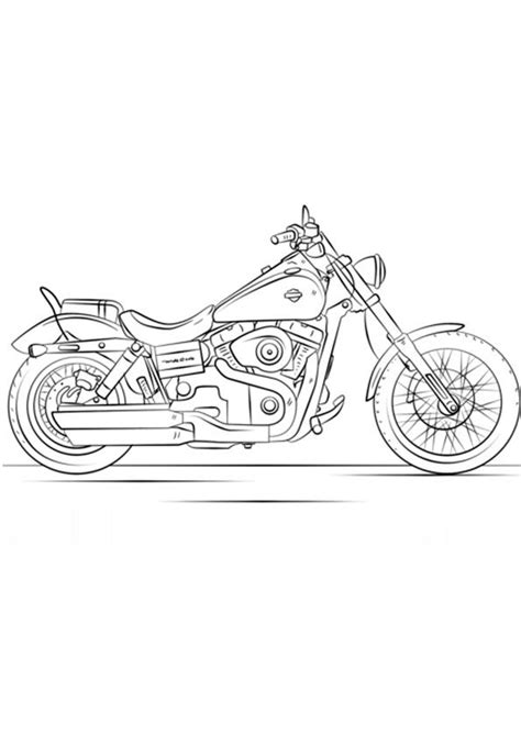 Harley Davidson Coloring Page. Free printable Motorcycle Coloring Pages ...