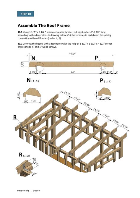 Lean-to She Shed Plans 12x6 - Etsy