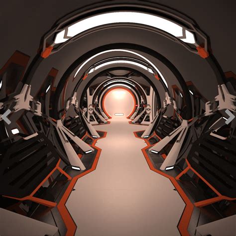 Sci fi Corridor Hallway Interior 3D model free by A-Cermak on DeviantArt