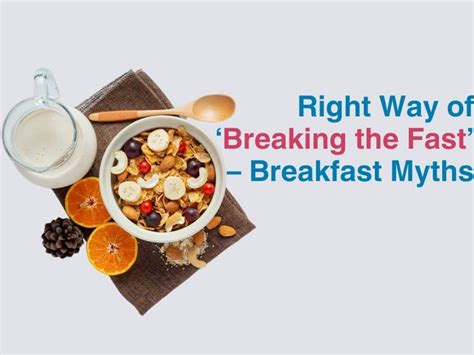 Right Way of ‘Breaking the Fast’ – Breakfast Myths - Multispeciality Hospital