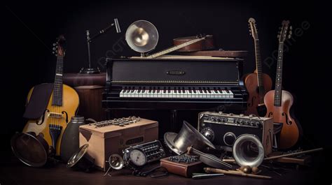 An Antique Musical Instrument Background, Picture Of Instruments Music, Music, Musical ...