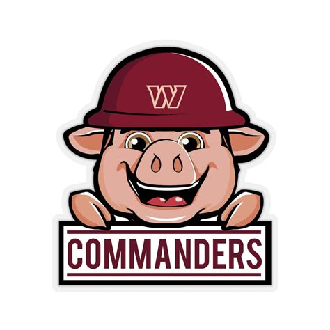 Washington Commanders Major Tuddy Mascot Stickers, Major Tuddy Gift ...