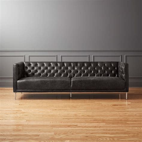 Black Tufted Sofa Set | Baci Living Room