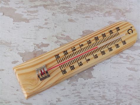 Vintage Thermometer Thermometer Wooden Thermometer Indoor Thermometer ...