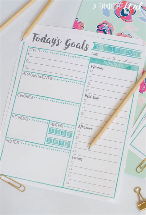 Free Weekly Planner & Goal’s Printable