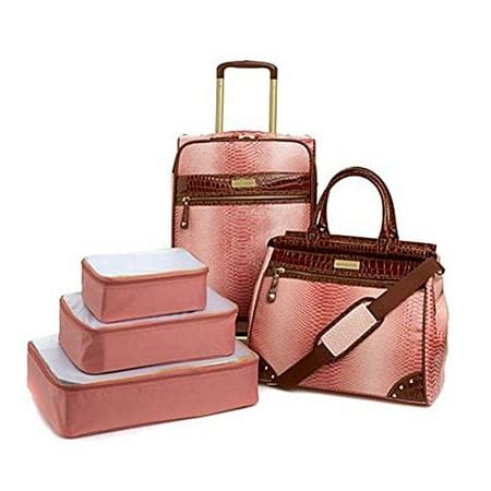 Samantha Brown - Samantha Brown Embossed Ombré 5-piece Luggage Set Dusty Rose - Walmart.com