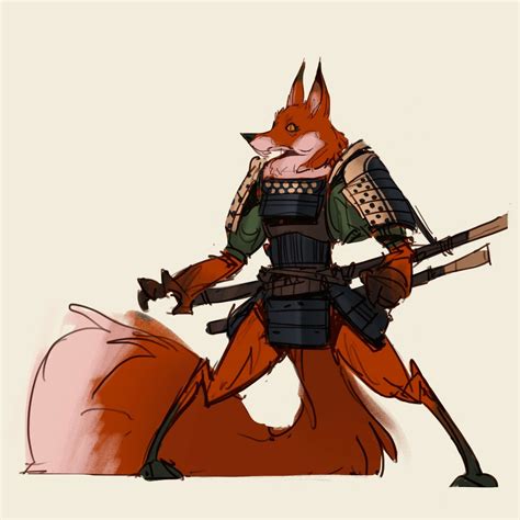 Fox Samurai / Dragon Knight, Leon Ropeter on ArtStation at https://www.artstation.com/artwork ...