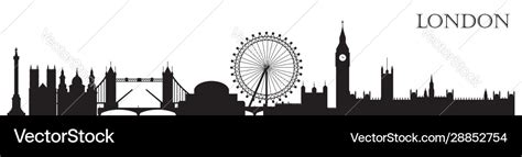 London skyline silhouette 10 Royalty Free Vector Image