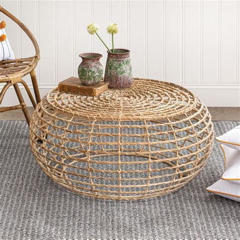 Rattan Round Coffee Table | Wicker coffee table, Rattan coffee table ...