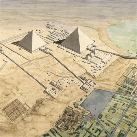 Giza Necropolis during Old Kingdom, aerial view (Golvin, 2019) | Download Scientific Diagram