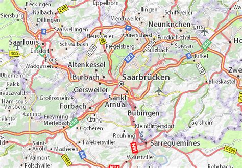 Mapa Saarbrücken - plano Saarbrücken - ViaMichelin