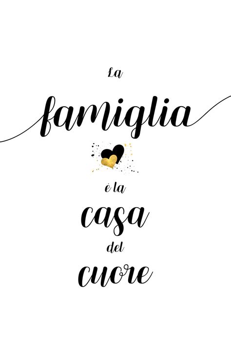 Wall Art Print | The family is the home of the heart - Italian | Abposters.com