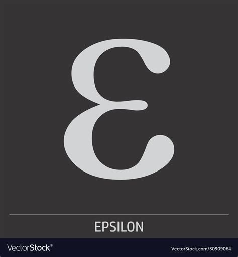 Epsilon greek letter icon Royalty Free Vector Image