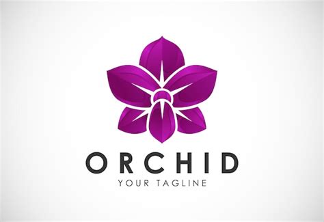 Premium Vector | Colorful Orchid flower logo design template vector