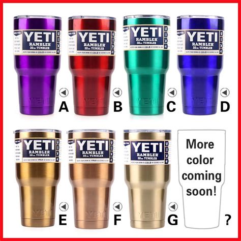 Metallic Color Yeti Cup Powder Coated 30oz Yeti Rambler YETI Coolers Rambler Tumbler Stainless ...