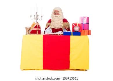 Sinterklaas Working His Desk White Background Stock Photo 157318643 | Shutterstock