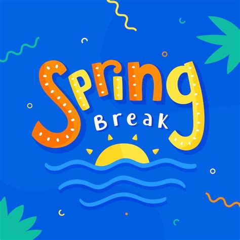 Free Vector | Flat spring break illustration