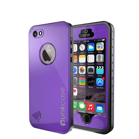 PUNKcase StudStar Purple Apple iPhone 5S/5 Waterproof Case