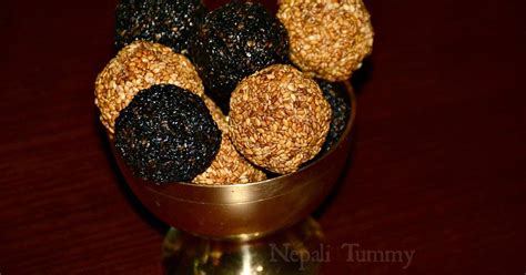 Nepali Tummy!!: Til ko Laddu (Nepali Style Sesame Truffles) Recipe!!