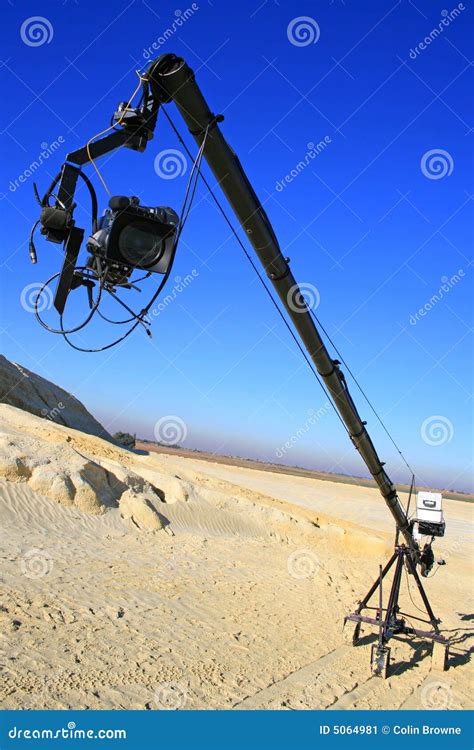 Video Camera on Boom stock image. Image of desert, shot - 5064981