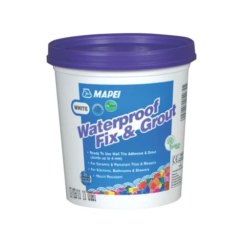 Mapei Wall Waterproof Fix & Grout White 1.5kg - Screwfix