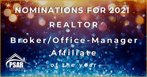 2022 REALTOR®, Broker/Office Manager, Affiliate Of The Year and Service Award Nominations