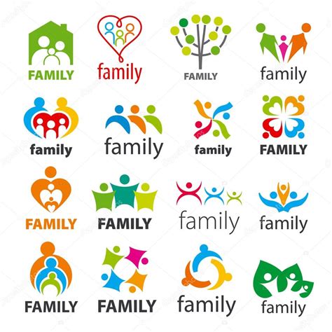 Gran colección de logos vectoriales familia Stock Vector by ©artbutenkov 67159159