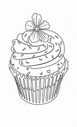 Cupcake Coloring Template Pdf Pattern Pages sketch template