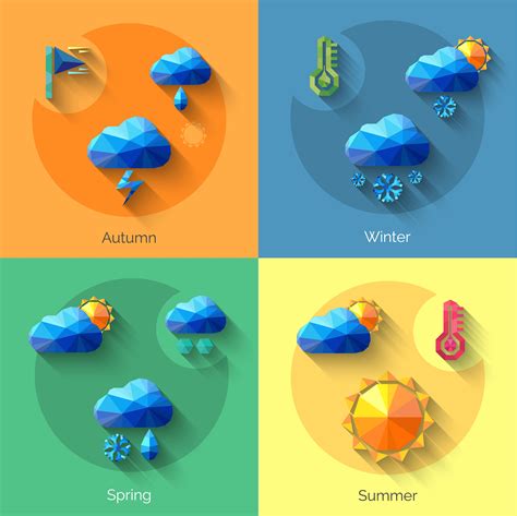 Seasons Weather Set 459685 Vector Art at Vecteezy