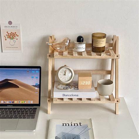 Two Level Desk Shelf | Aesthetic Desk Storage