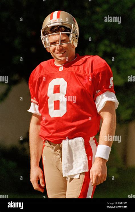 San Francisco 49ers quarterback Steve Young during a practice session ...