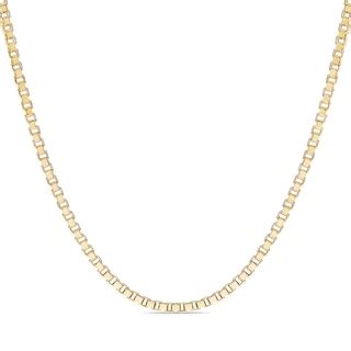 1.4mm Box Chain Necklace in 14K Gold - 20" | Zales