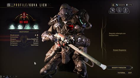 WTB Kuva lich with Mask - Trading Post - Warframe Forums