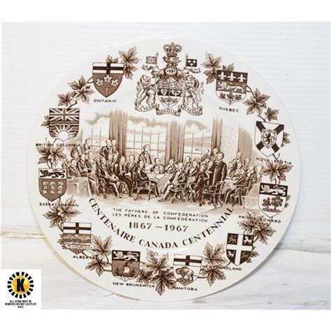 VINTAGE "FATHERS OF CONFEDERATION- 1867-1967 PLAT