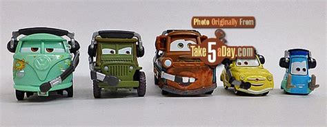 Mattel Disney Pixar CARS Diecast: Pit Crew Members Luigi & Guido | Take Five a Day