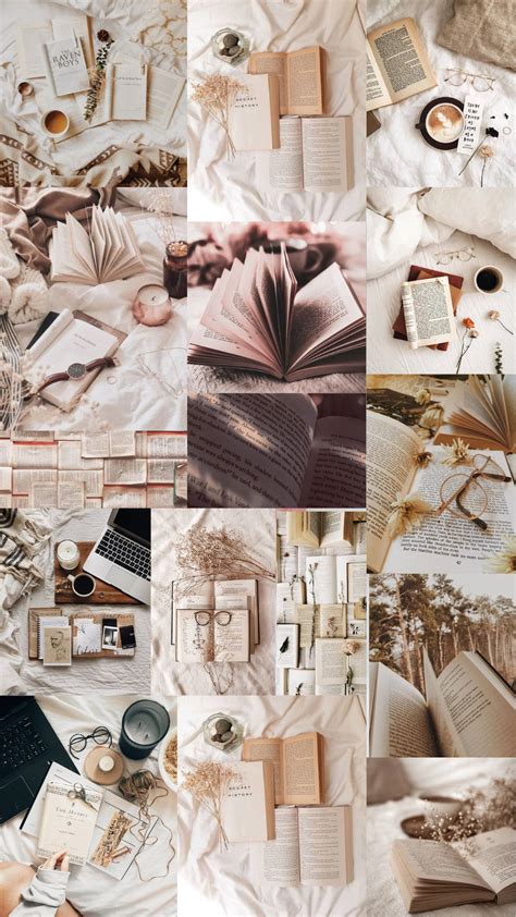 Download Aesthetic Collage Of Books Wallpaper | Wallpapers.com