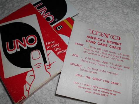 Vintage Original UNO Card Game 1970s | Etsy