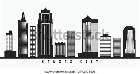 Kansas City Skyline Silhouette Vector Format Stock Vector (Royalty Free ...