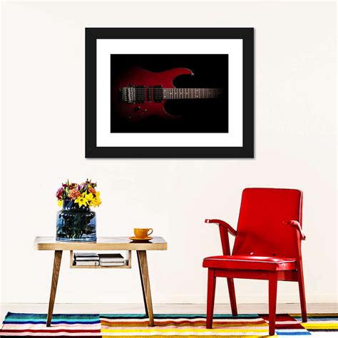 Rock Red Electric Guitar Wall Art | Photography