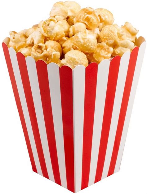 Movie Theater Popcorn Boxes - Paper Popcorn Box Red and White, Great ...