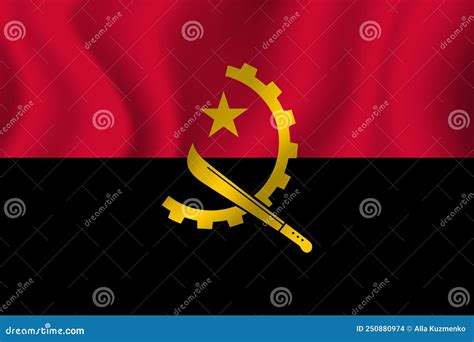 Flag of Angola. Angolan National Symbol in Official Colors. Template ...