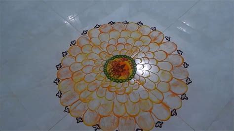 QUICK AND EASY RANGOLI DESIGN FOR LAXMI PUJA - YouTube