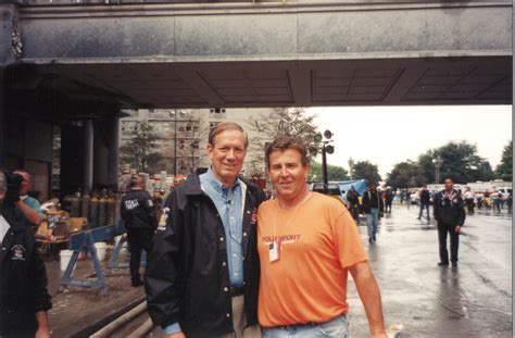 NY Governor George Pataki (l.) and Worker Stop for a Photo - Village ...