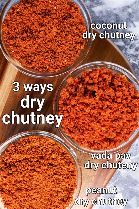 vada pav chutney recipe | dry coconut chutney | dry chutney recipe 3 ways