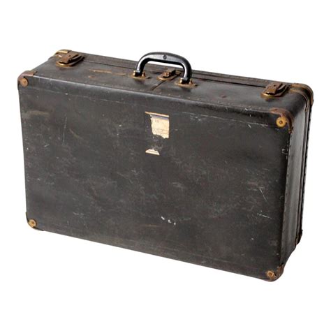 Vintage Black Suitcase | Chairish