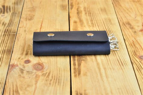 Leather key case Leather key wallet Key ring wallet leather | Etsy