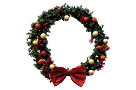 Christmas Wreath On White Free Stock Photo - Public Domain Pictures